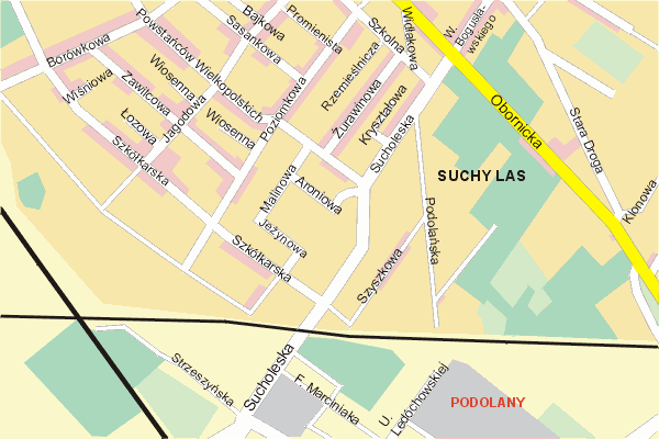 Mapa ( Plan ) Poznania. Warstwa gwna. Poznan - Wielkopolska.    
   Warstwa gwna prezentuje ukad ulic Poznania, oraz okolicznych miejscowoci. Zaznaczono: gwne trasy komunikacyjne, trasy przelotowe Poznania, jeziora, rzeki, trasy kolejowe, tereny zielone, przemysowe i zarysy zabudowa. Mapa wykonana jest w skali 1:10 000 - warstwa podstawowa oraz w wikszych skalach.

Pozna - warstwa gwna Internetowego Planu Poznania serwisu Cyber Wielkopolska.