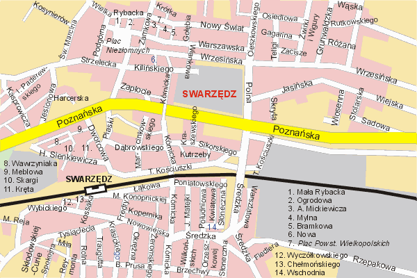 Mapa ( Plan ) Poznania. Warstwa gwna. Poznan - Wielkopolska.    
   Warstwa gwna prezentuje ukad ulic Poznania, oraz okolicznych miejscowoci. Zaznaczono: gwne trasy komunikacyjne, trasy przelotowe Poznania, jeziora, rzeki, trasy kolejowe, tereny zielone, przemysowe i zarysy zabudowa. Mapa wykonana jest w skali 1:10 000 - warstwa podstawowa oraz w wikszych skalach.

Pozna - warstwa gwna Internetowego Planu Poznania serwisu Cyber Wielkopolska.