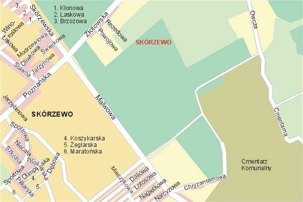 Mapa ( Plan ) Poznania. Warstwa gwna. Poznan - Wielkopolska.    
   Warstwa gwna prezentuje ukad ulic Poznania, oraz okolicznych miejscowoci. Zaznaczono: gwne trasy komunikacyjne, trasy przelotowe Poznania, jeziora, rzeki, trasy kolejowe, tereny zielone, przemysowe i zarysy zabudowa. Mapa wykonana jest w skali 1:10 000 - warstwa podstawowa oraz w wikszych skalach.

Pozna - warstwa gwna Internetowego Planu Poznania serwisu Cyber Wielkopolska.