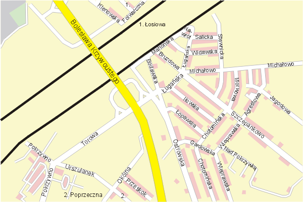 Mapa ( Plan ) Poznania. Warstwa gwna. Poznan - Wielkopolska.    
   Warstwa gwna prezentuje ukad ulic Poznania, oraz okolicznych miejscowoci. Zaznaczono: gwne trasy komunikacyjne, trasy przelotowe Poznania, jeziora, rzeki, trasy kolejowe, tereny zielone, przemysowe i zarysy zabudowa. Mapa wykonana jest w skali 1:10 000 - warstwa podstawowa oraz w wikszych skalach.

Pozna - warstwa gwna Internetowego Planu Poznania serwisu Cyber Wielkopolska.