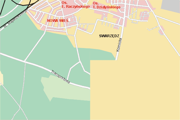 Mapa ( Plan ) Poznania. Warstwa gwna. Poznan - Wielkopolska.    
   Warstwa gwna prezentuje ukad ulic Poznania, oraz okolicznych miejscowoci. Zaznaczono: gwne trasy komunikacyjne, trasy przelotowe Poznania, jeziora, rzeki, trasy kolejowe, tereny zielone, przemysowe i zarysy zabudowa. Mapa wykonana jest w skali 1:10 000 - warstwa podstawowa oraz w wikszych skalach.

Pozna - warstwa gwna Internetowego Planu Poznania serwisu Cyber Wielkopolska.