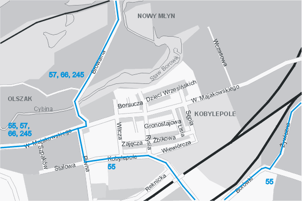 Mapa ( Plan ) Poznania. Warstwa komunikacyjna. Poznan - Wielkopolska.    

   Warstwa komunikacyjna prezentuje ukad ulic Poznania, oraz okolicznych miejscowoci wraz z zaznaczonymi liniami komunikacji miejskiej (MPK Pozna ) i podmiejskiej. Zaznaczono: linie autobusowe dzienne i nocne oraz linie tramwajowe dzienne i nocne. Mapa wykonana jest w skali 1:10 000 - warstwa komunikacyjna.

Pozna - warstwa komunikacyjna Internetowego Planu Poznania serwisu Cyber Wielkopolska.