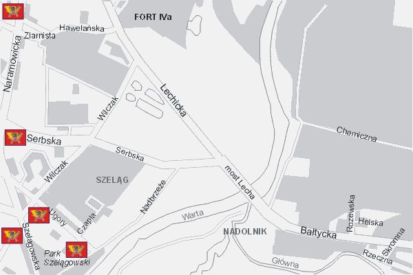 Mapa ( Plan ) Poznania. Lokalizacje Urzdw Pocztowych i rozmieszczenie skrzynek pocztowych Pozna. Poznan - Wielkopolska.  
  
   Warstwa pocztowa prezentuje lokalizacje poznaskich urzdw pocztowych w postaci umieszczonego znaku graficznego POCZTA. Po najechaniu kursorem myszy na znak graficzny pojawia si nazwa i adres lokalizowanego urzdu pocztowego (IE), a po klikniciu w niektre loga otwiera dodatkowe okienko z danymi teleadresowymi i godzinami otwarcia. Dodatkowo zamieszczone zostay lokalizacje skrzynek pocztowych na terenie miasta Pozna. Mapa wykonana jest w skali 1:10 000 - warstwa POCZTA.

Pozna - lokalizacje urzdw pocztowych ( POCZTA ) Internetowego Planu Poznania serwisu Cyber Wielkopolska.