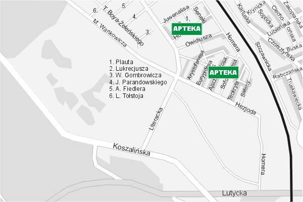 Mapa ( Plan ) Poznania. Warstwa DLA ZDROWIA Pozna. Poznan - Wielkopolska.  
  
   Warstwa DLA ZDROWIA prezentuje lokalizacje poznaskich APTEK, SZPITALI, KLINIK i GAGINETW LEKARSKICH w postaci umieszczonych znakw graficznych z odpowidni nazw. Po najechaniu kursorem myszy na znak graficzny pojawia si nazwa i adres lokalizowanego obiektu (IE), a po klikniciu w niektre loga otwiera dodatkowe okienko z danymi teleadresowymi i godzinami otwarcia. Warstwa nieustannie si rozbudowuje. Mapa wykonana jest w skali 1:10 000 - warstwa DLA ZDROWIA.

Pozna - warstwa DLA ZDROWIA Internetowego Planu Poznania serwisu Cyber Wielkopolska.